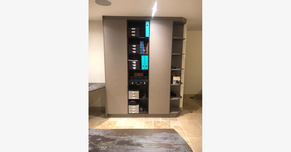 bespoke grey and bronze study